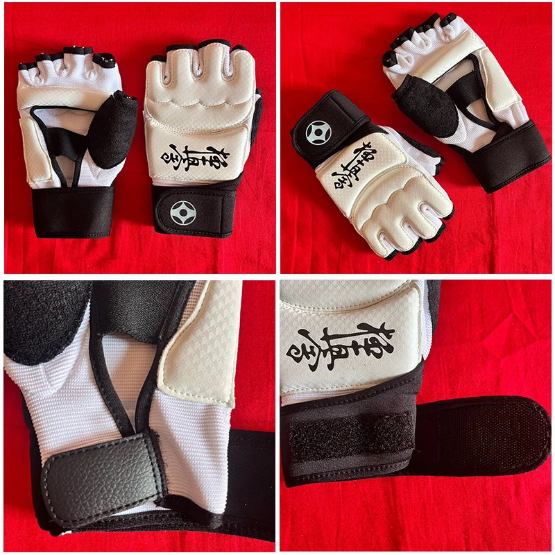 

Киокушин перчатки с половиной пальцев каратэ ММА боевые тренировочные боксерские перчатки TKD боевые искусства спарринг защита рук для детей и взрослых