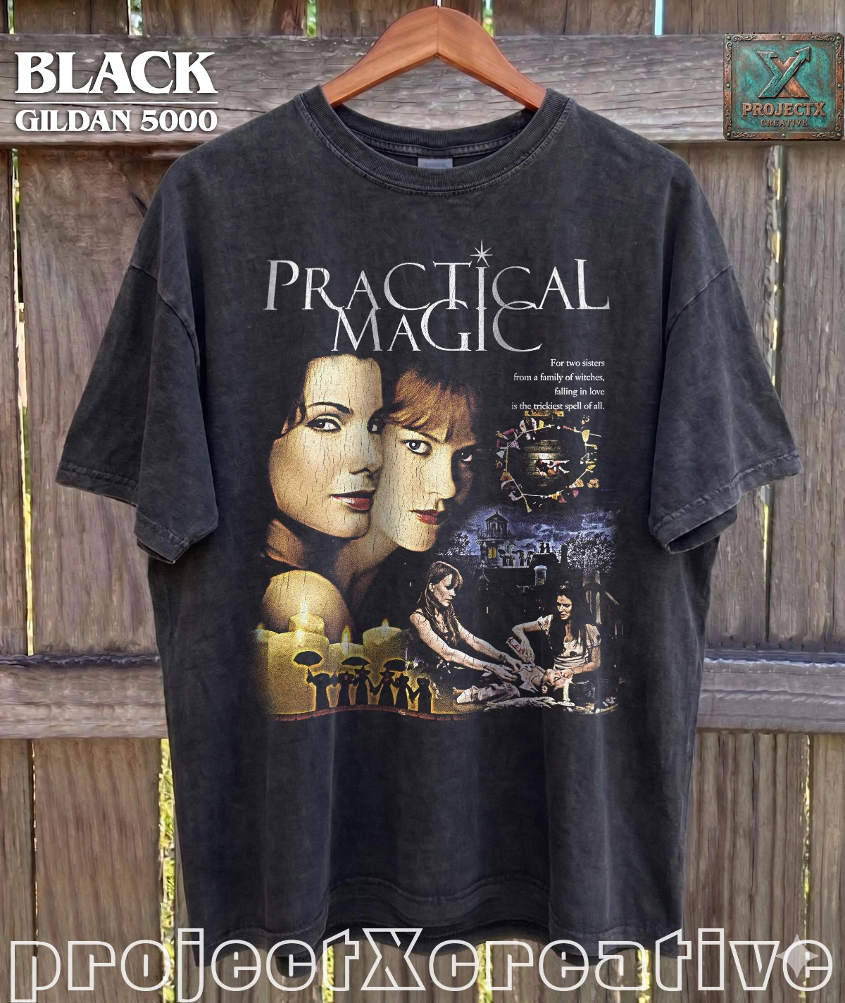 Practical Magic 1998 Shirt, Practical Magic Halloween Horror Movie T-Shirt Casual Street Fashion T-Shirt
