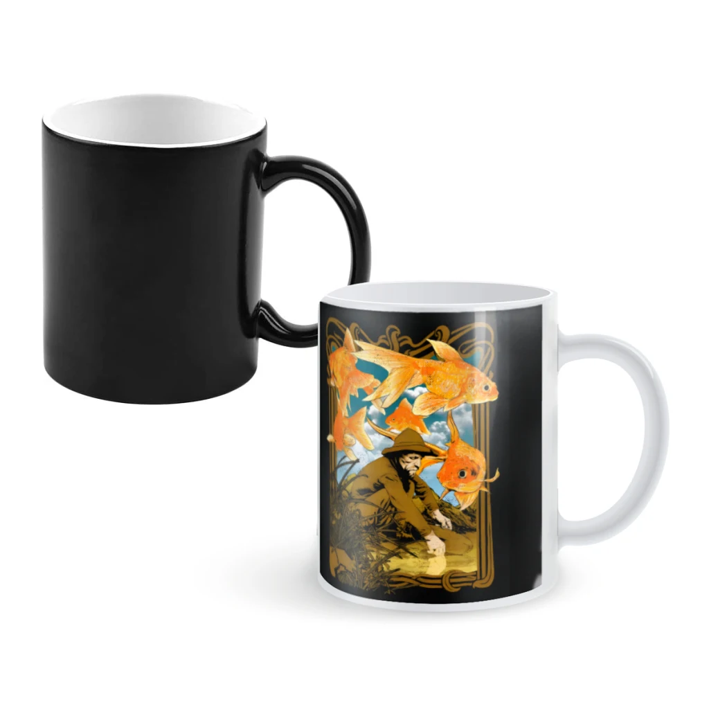 

GoldFish MinerCoffee Mugs And Mug Creative Color Change Tea Cup Ceramic Milk Cups Novelty Gifts