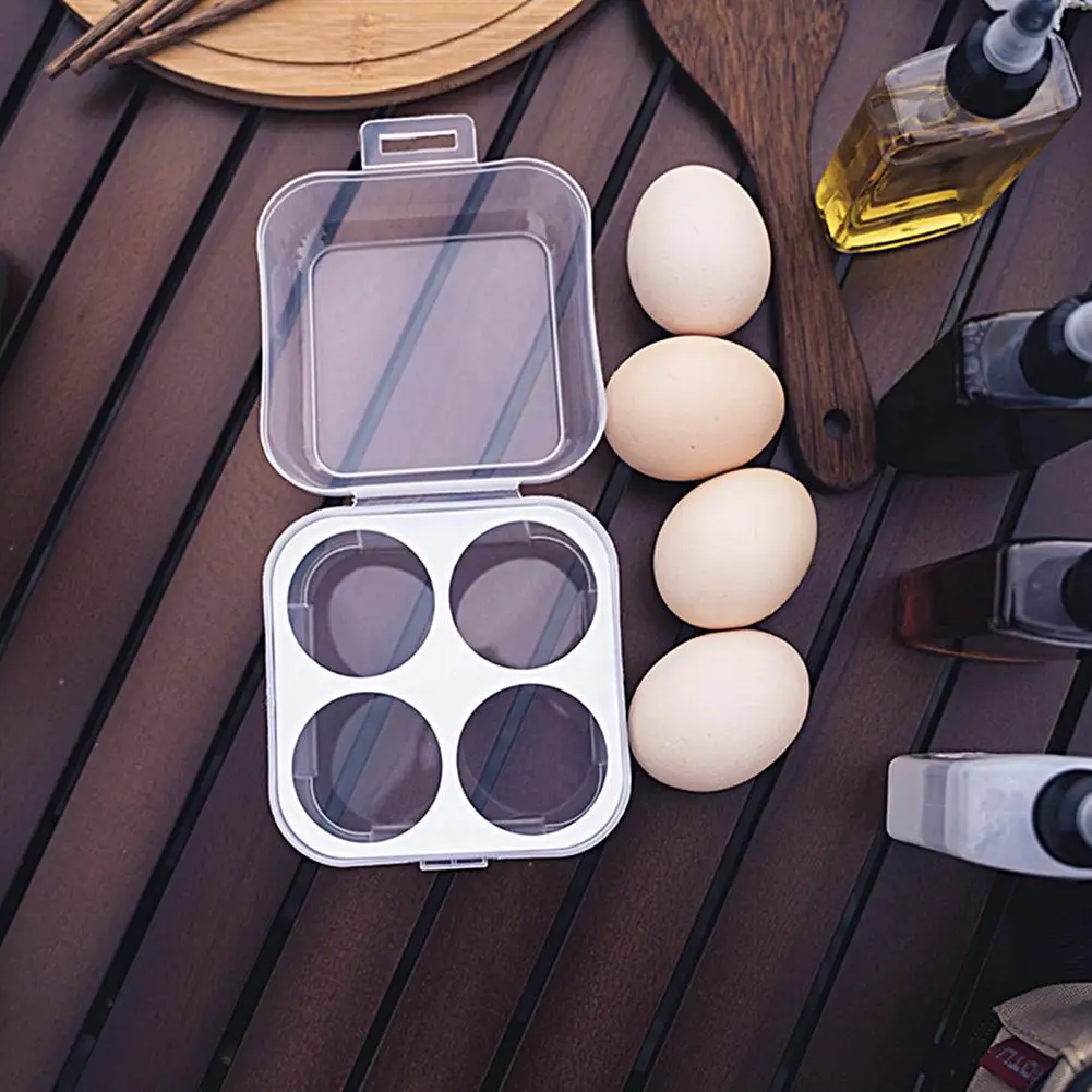 Egg Box 2/4/6 Grids Transparent Anti-fall Shockproof Portable Egg Storage Snap-on Outdoor Picnic Eggs Container Cases