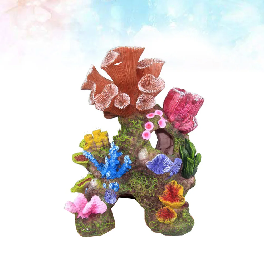 

1Pcs Imitation Coral Reef Ornament Rockery Aquarium Decoration Fish Tank Fake Coral Adornment Underwater Safe Reef Landscape