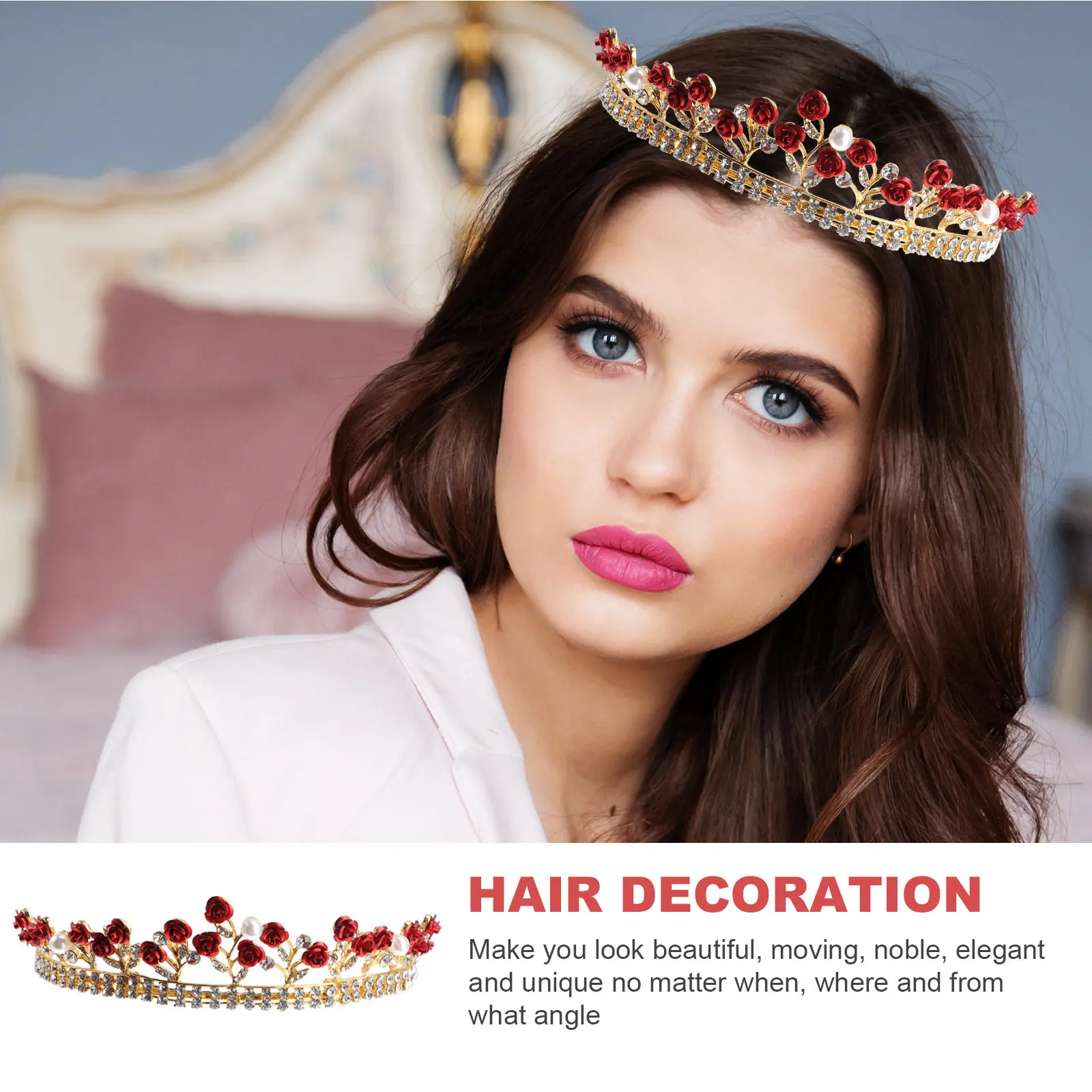 

1 шт. эффектная свадебная корона с блестящими стразами, элегантное украшение для волос невесты на помолвку или свадьбу