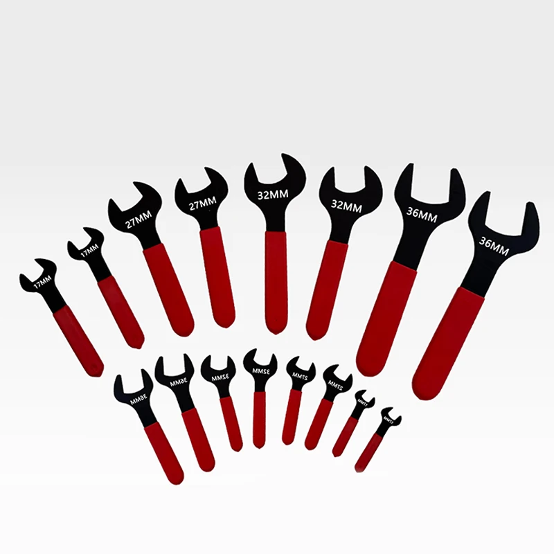 **7mm-31mm Metric Single Open End Wrench Offset Angle U-Shaped Spanner Flat Head Blackening For Auto Repair