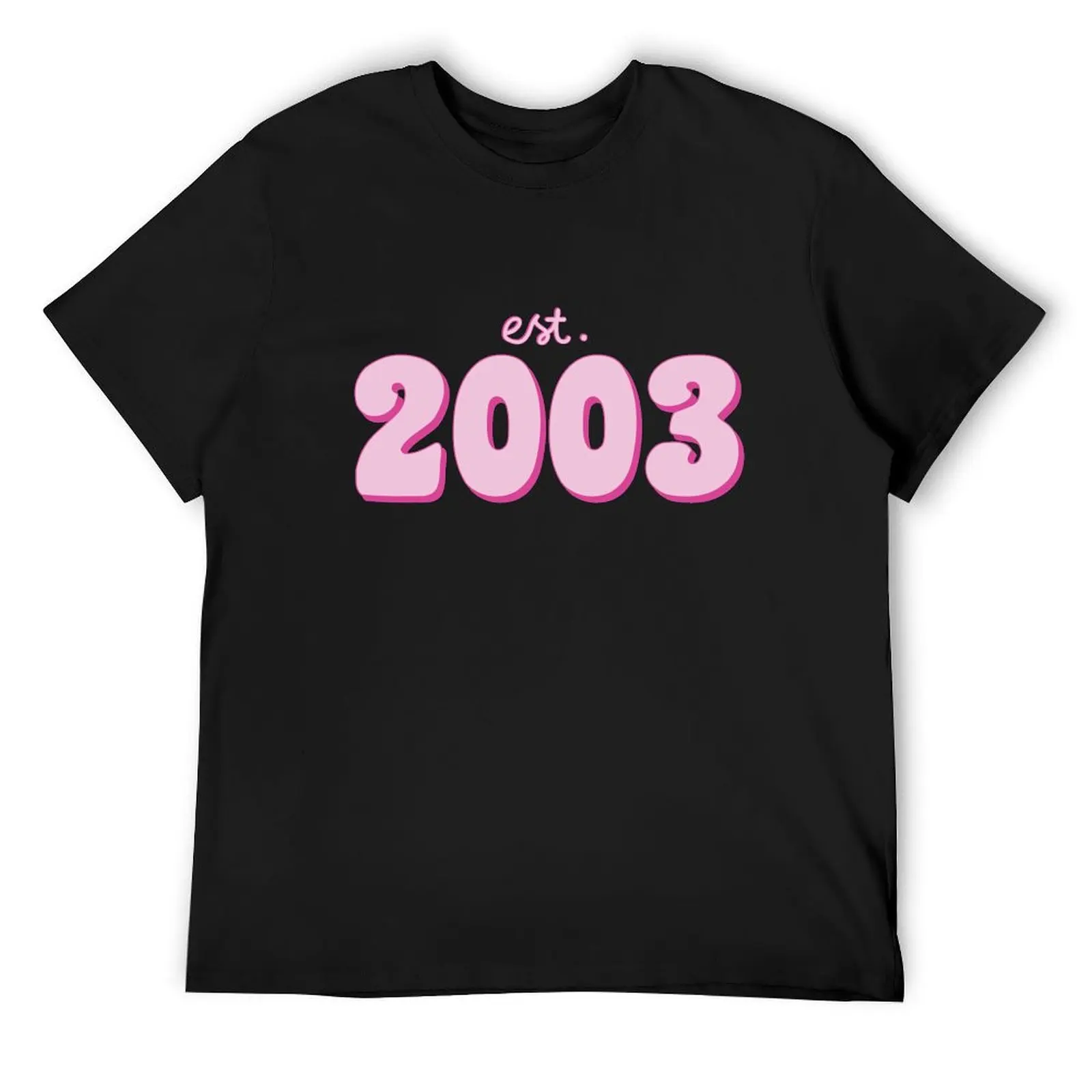 

est 2003 T-Shirt plus sizes Short sleeve tee tees shirts men graphic