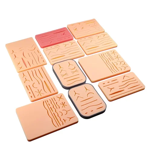 Almohadilla de práctica de sutura médica para la piel, módulo de sutura múltiple para heridas, herramienta de enseñanza para médicos y estudiantes