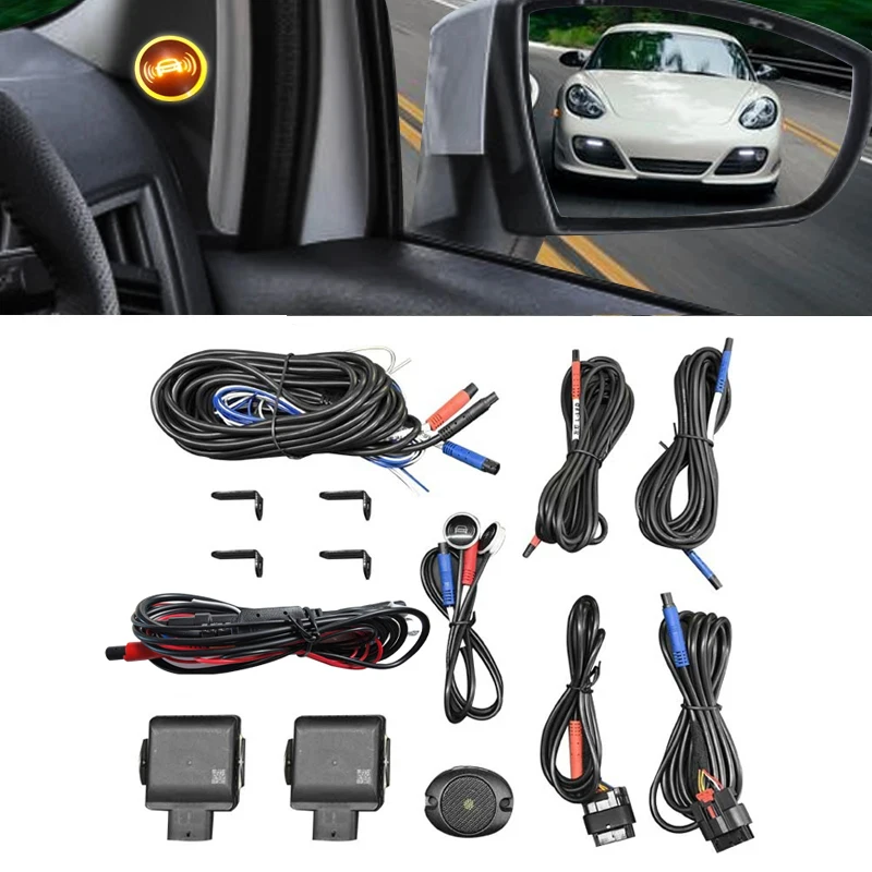 Car blind spot lane change and lane merging auxiliary monitor 77Ghz radar seneor bsd bsm bsa blind spot detection system