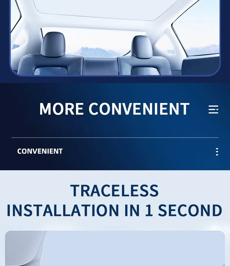 Heenvn Für Tesla Model 3 Y Model 3 Highland Model Y Juniper 2025 2026 Eiskleid-Schnallen-Sonnenschutz Sonnenblende Auto Vorne Hinten Sonnendach – Detail 9