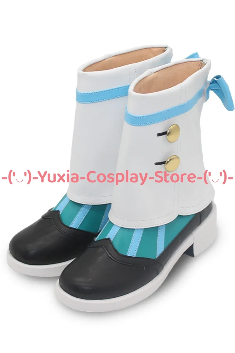 Yuxiacosplay! Buty do cosplayu Sigewinne z Genshin Impact, rekwizyt postaci z anime, skórzane botki z PU, kostium na Halloween, karnawał, imprezę.