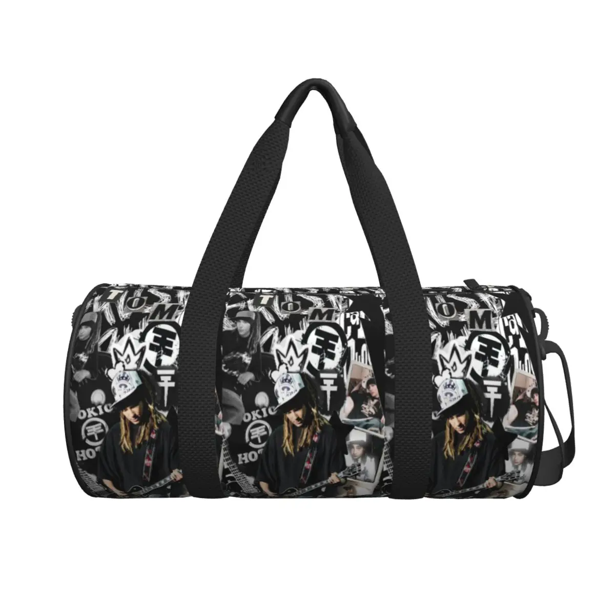 

Tokio Hotel Tom Kaulitz Music Band Large Duffle Gym Bag Multi-Functional Duffle Travel Bags Handbags Fitness bag