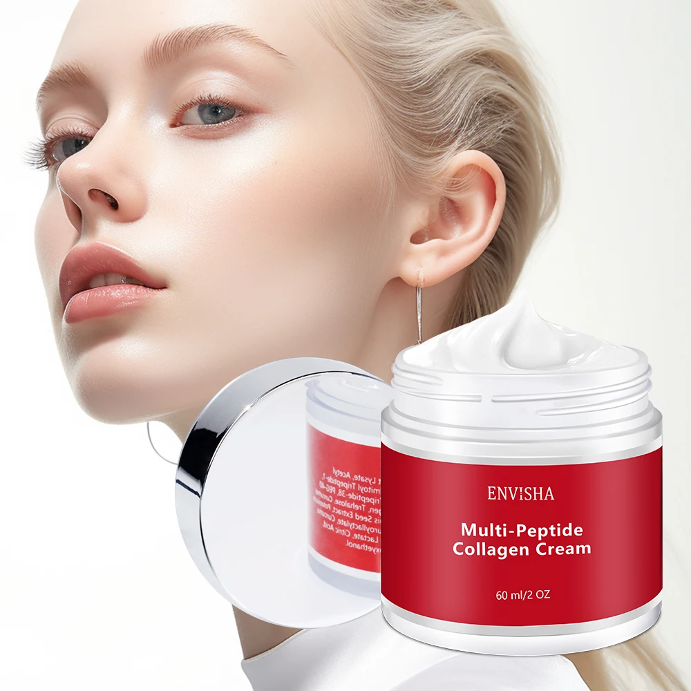 ENVISHA Face Cream Multi Peptide Collagen Skin Care Anti-Wrinkle Aging Moisturizing Shrink Pores Whitening Smooth Beauty Health