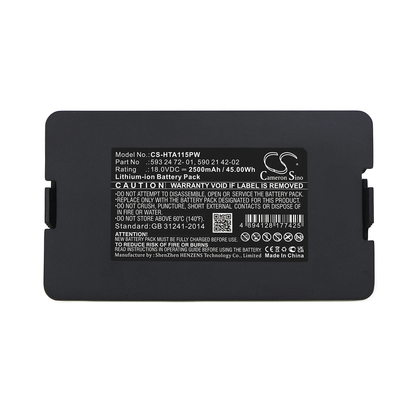 

2025 18.0V 2500mAh Battery for Gardena Sileno 2020,Automower 310 2006/2020, 115H 2020/2021, 305 2020/2021/2022, Sileno City 400