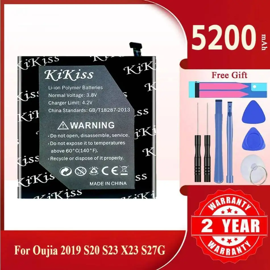 

Аккумулятор Kikiss S20 S23 X23 5200 мАч для Oujia 2019 S27G