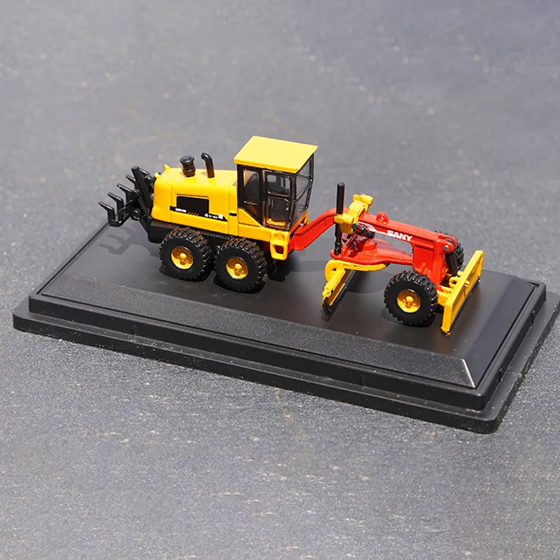 1:87 Scale SANY Mini Grader Alloy Engineering Machinery Model Diecast Truck Toy Collectible Boys Toys