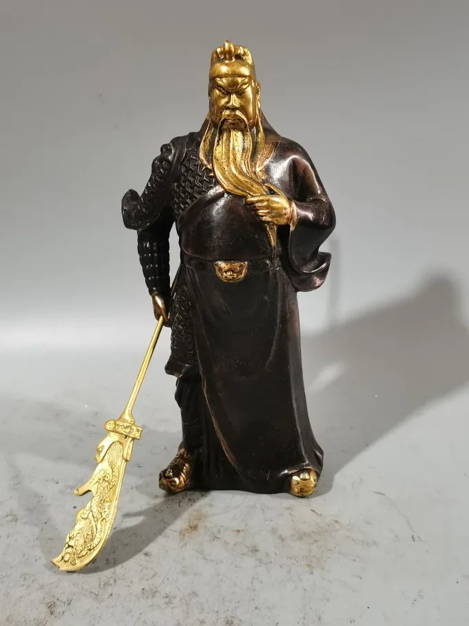 

Bronze gilt Guan Gong bronze statue of Wu God of Wealth Guan Yu God of Wealth opened Zhao Cai Town Mansion Guan Ye