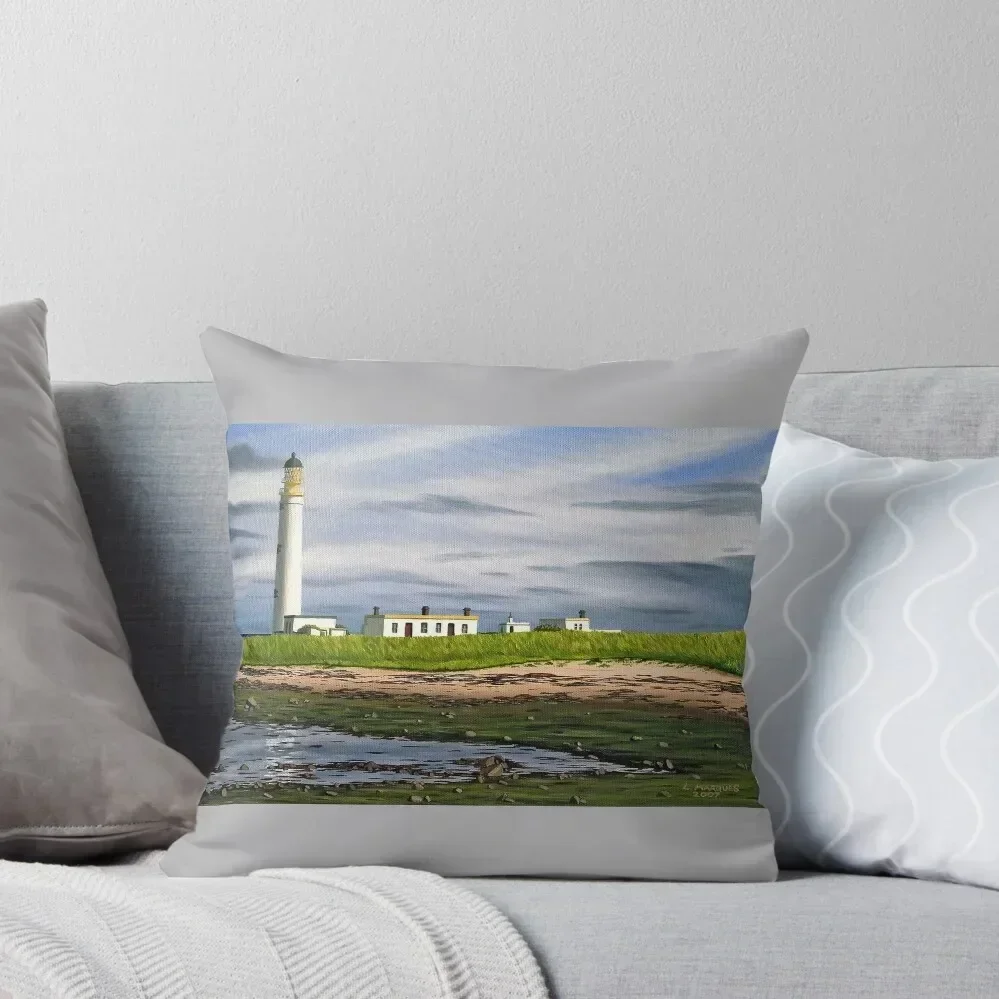 

Barns Ness Lighthouse, Scotland Throw Pillow Pillowcase Cushion Bed pillowcases Ornamental Pillow pillow
