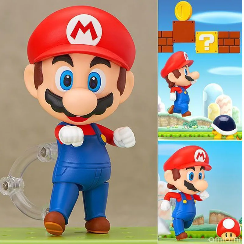 

10cmGSC Super Mario Bros Q Posket #473 Mario & #393 Luigi Twin Pack Official Nendoroid Style Clay Figure Set Cute Collectible