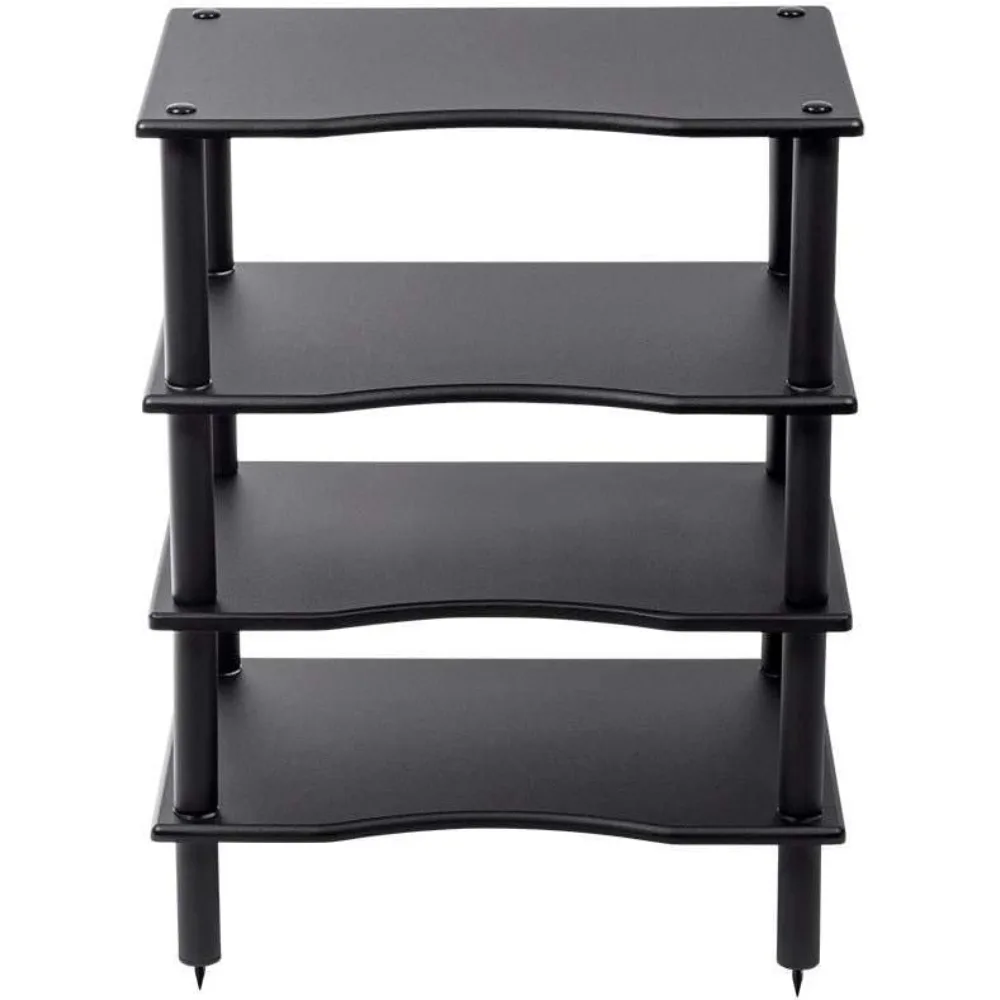 4 Tier Shelf Audio Stand - Open Air Storage, Modular Design, Sturdy