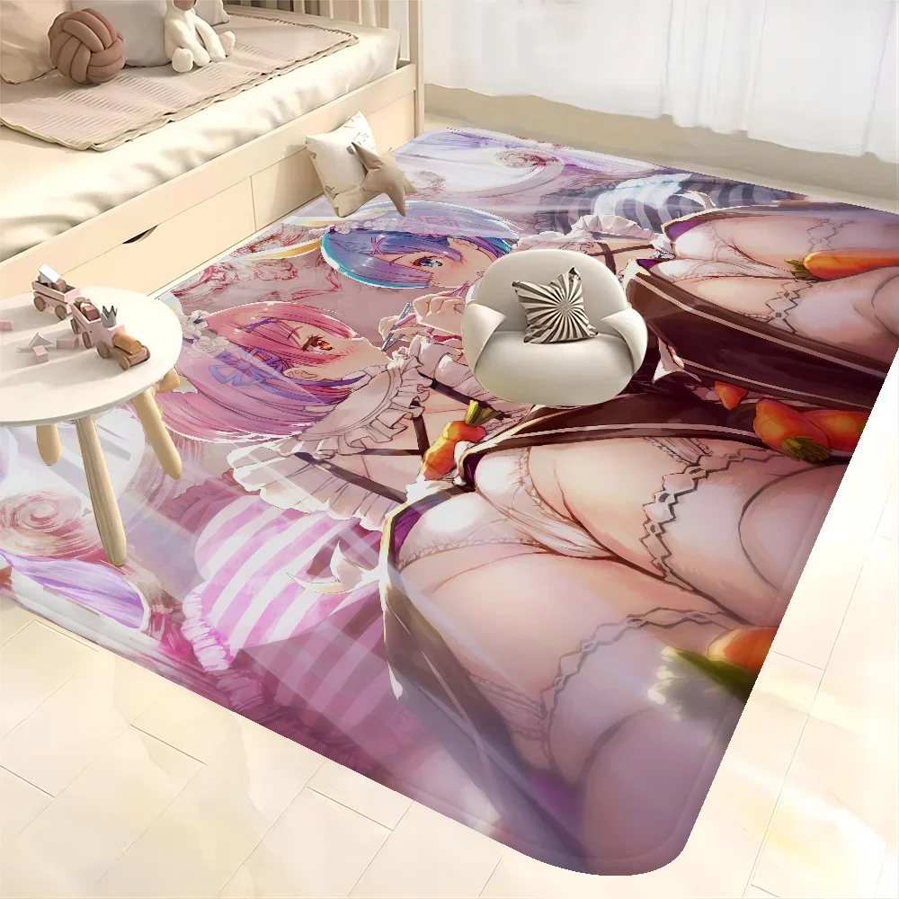 أنيمي مثير فتاة الحمار غرفة الحصير أرخص المضادة للانزلاق غرفة المعيشة الحديثة شرفة المطبوعة السجاد المنزلية