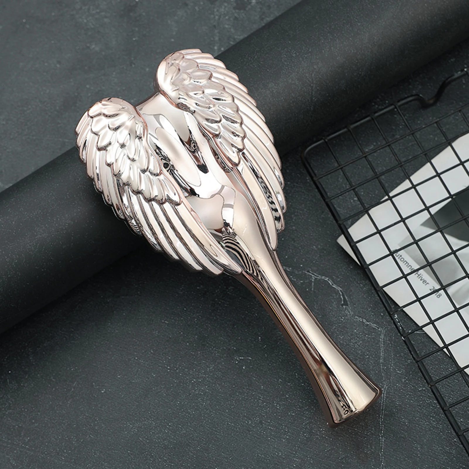 Picture 4: Household Massage Hair Comb Elegant Angel Wing Wide Teeth Comb Hair Brush for Women Men Kids Boys Girls