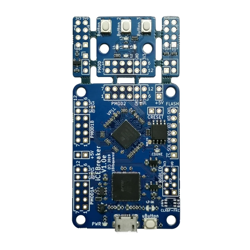 Imagem -04 - Placa Desenvolvimento V1.0e Fpga Programação Gráfica Ice40 120 Kbit Placa Expansão Digital para Conectores Pmod Qxnf