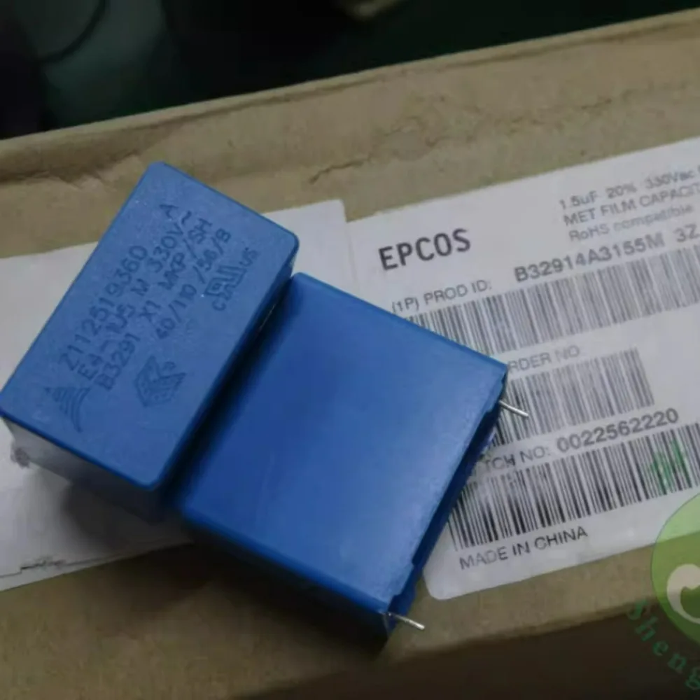 

EPCOS 1.5uf/330vAC 1u5 155 X1 Brand new 28mm film capacitor B32914A3155M