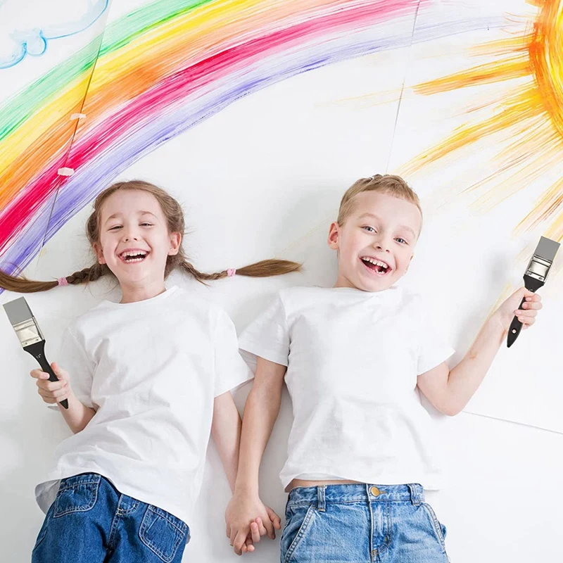 2 шт., гибкая силиконовая плоская кисть для рисования, 1,5 дюйма