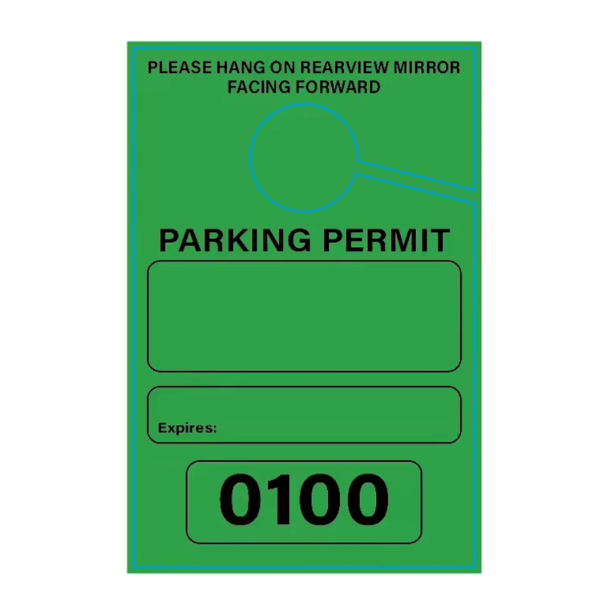 

Карта парковки клиента 3,125*4,75 дюйма, односторонняя пустая парковочная карта