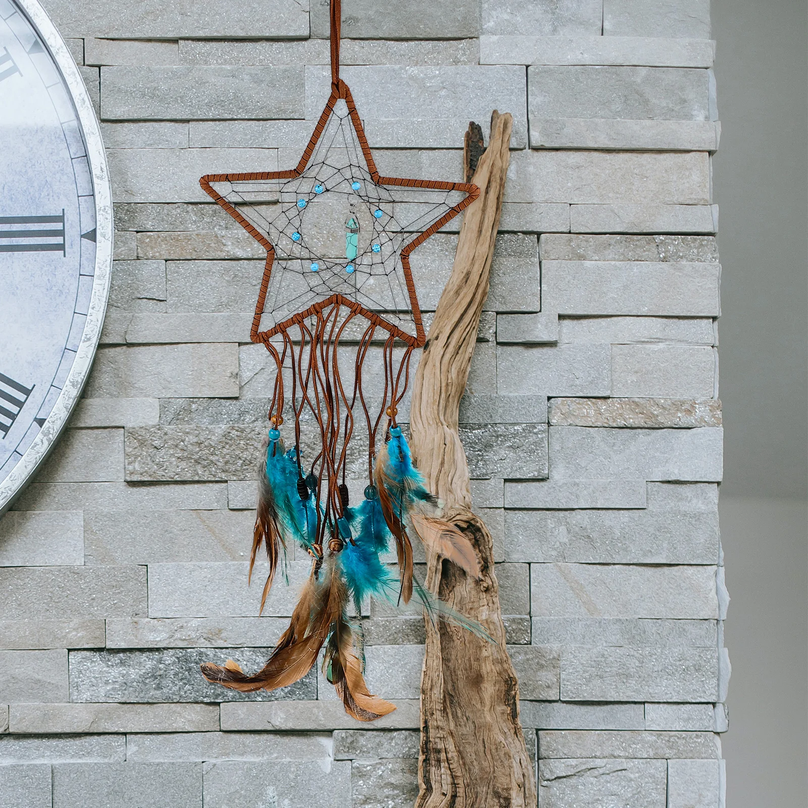 

Hanging Plumes Yard naments Dream Catcher Pendant H made Dream Catcher Home Decor Stars Hanging Pendant
