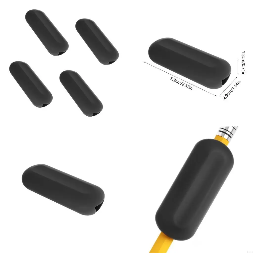 

LXAA 1/4PCS Взвешенная силиконовая ручка для студенческого малыша Эргономичная помощь