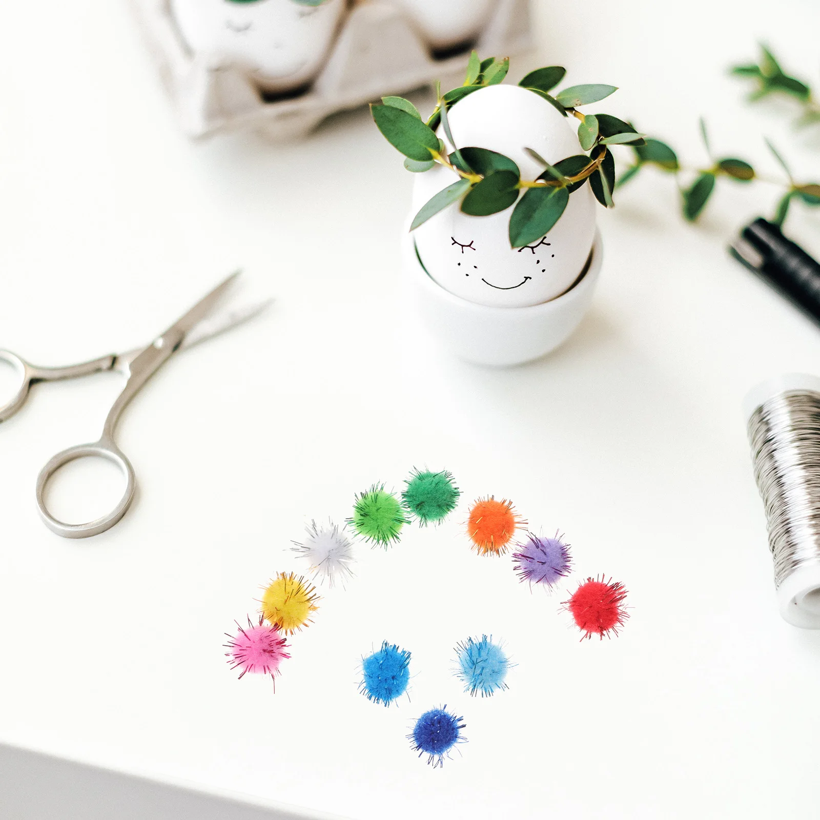 

1000 Pcs Pom Poms naments Christmas Decoration Colored Balls Wool Craft Glitter Bulk Mini Crafts DIY Materials