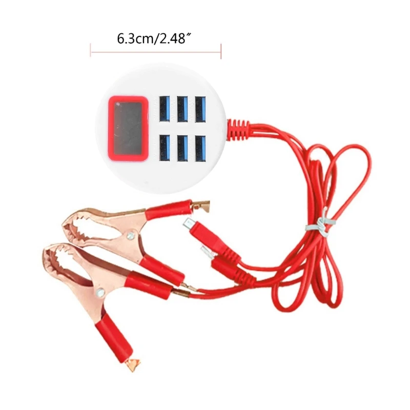 Trạm Sạc Xe Hơi USB Có Kẹp Pin 4 Bộ Sạc Giao Diện USB Cho Điện Thoại PC Dropship