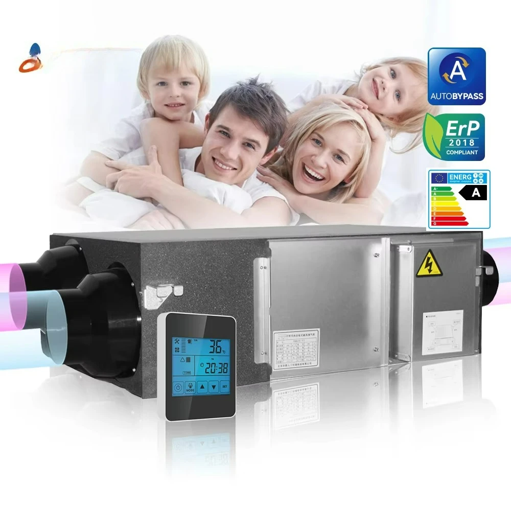 Erv Ventilation 350CMH Total Heat Recovery High Efficiency Modern Commercial Home Smart for Energy Recovery Ventilation