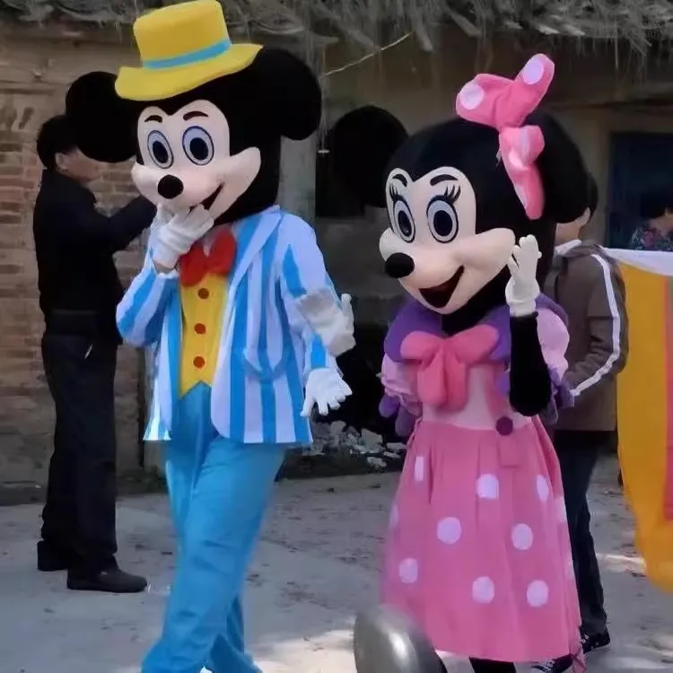 Disney Mickey Minnie Mouse Mascot Costume Cartoon Characters Cosplay Performance Set Winnie the Pooh Clothing Suits