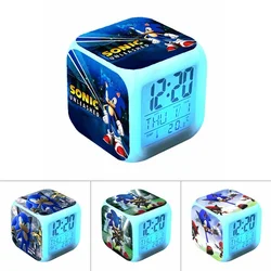 Anime Cartoon Sonic The Hedgehog Digital Alarm Clock Multi-function Electronic Desktop Clocks Wake Up Apparatus for Students