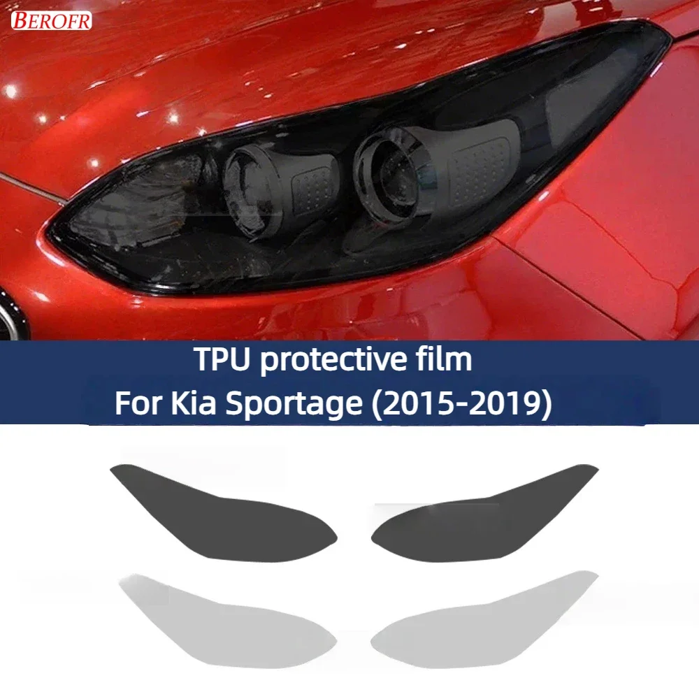 

For Kia Sportage 2015-2019 Car Exterior Headlight Anti-scratch Front Lamp Tint TPU Protective Film Clear Accessories Sticker
