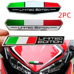 2pc Aluminum Motorcycle Stickers Decals Italy Limited Edition Logo For Ducati Aprilia Benelli Yamaha Honda Suzuki Kawasaki