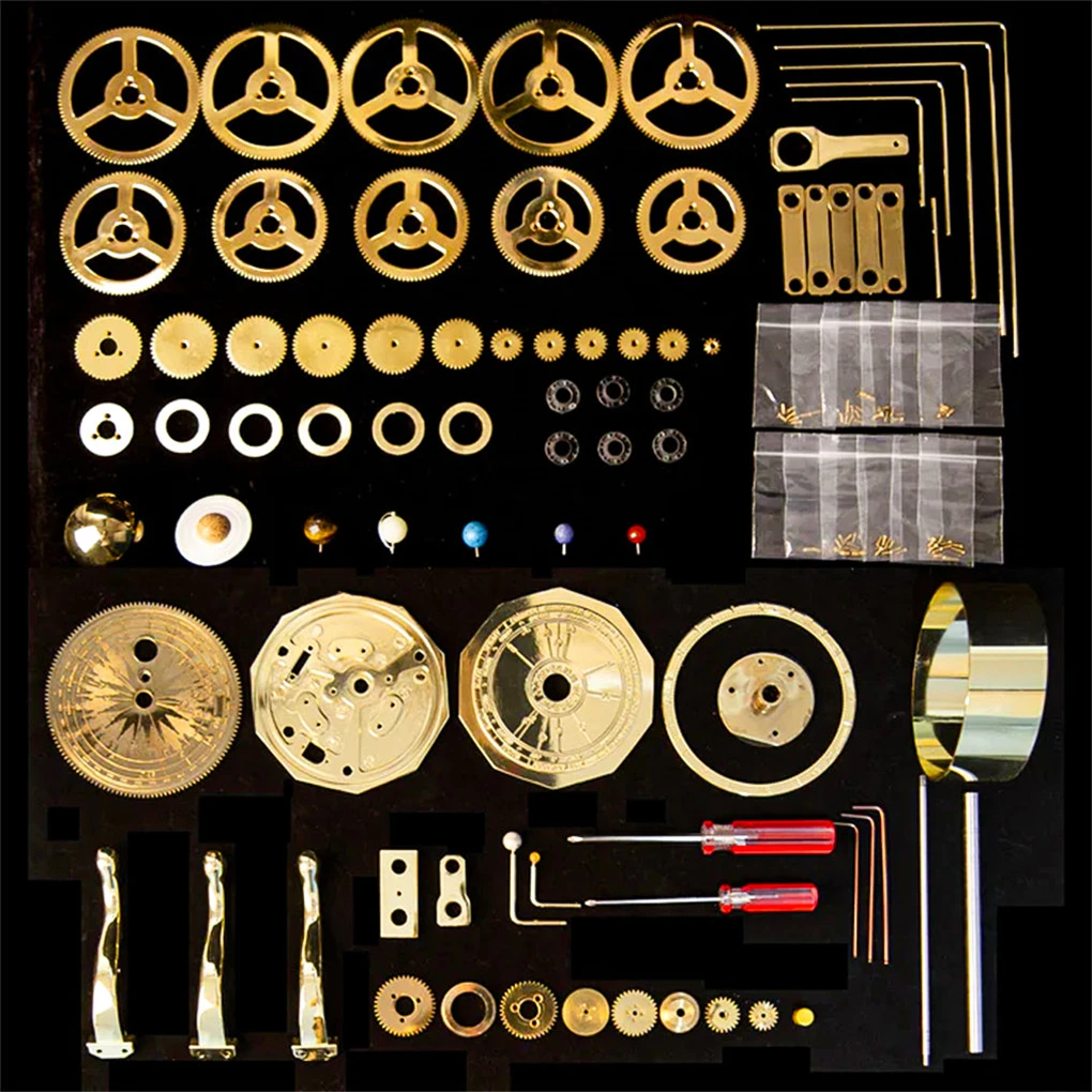 200Pcs DIY 3D Metal Orrery Solar System Eight Planet Model Kit DIY mechanical hand-made splicing model model lover gift