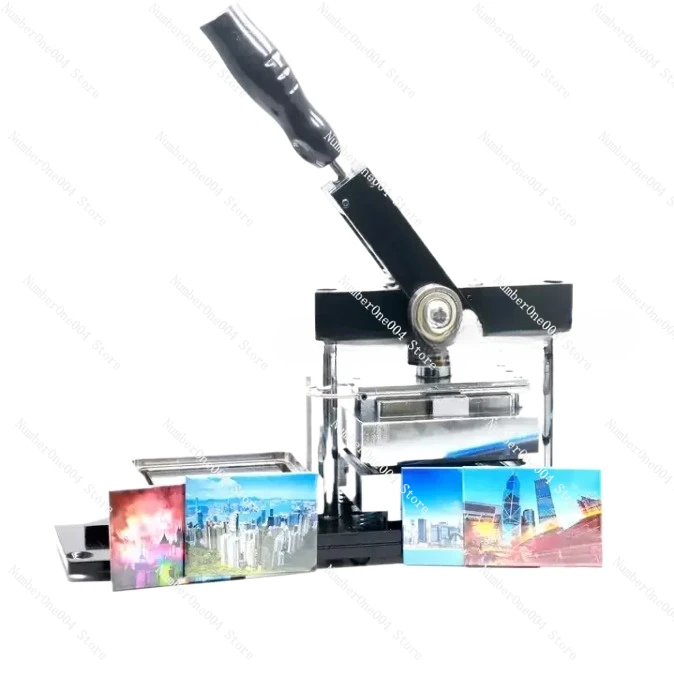 Applicable to  Rectangular Button Fridge Magnet Making Machine Kit with Paper Cutter and 100sets Materials