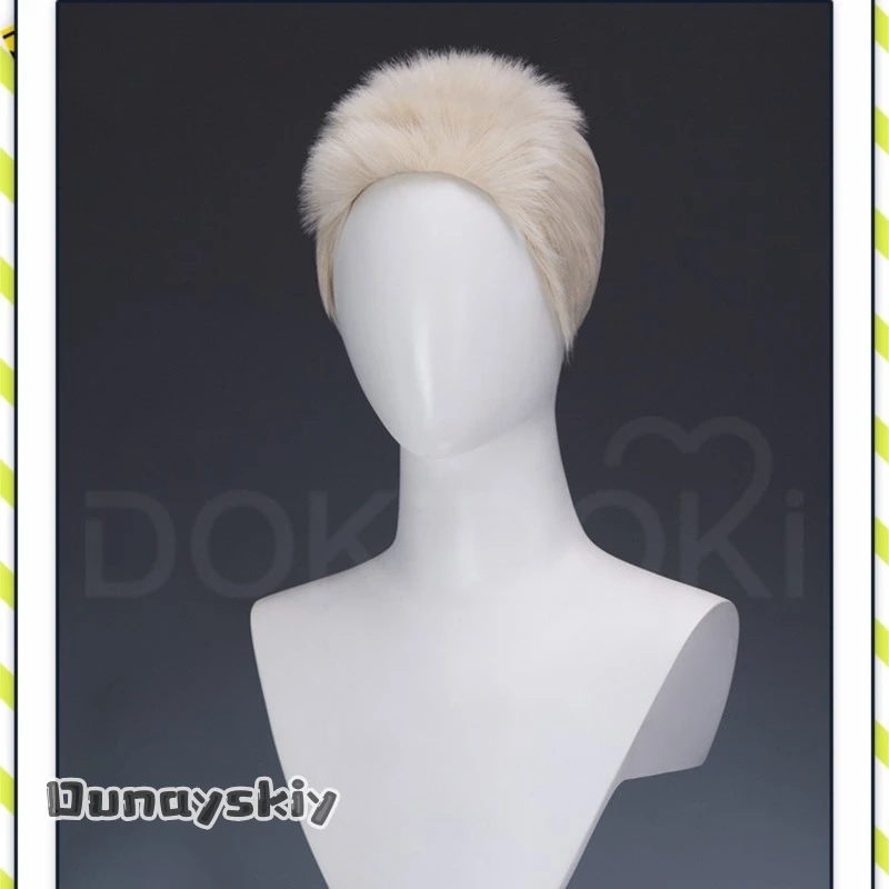 Am C S@ Tamzy لعبة Zanka Semiu شعر مستعار تأثيري مع أقراط مقاومة للحرارة الشعر Zanka GACHIAKUTA شعر مستعار تأثيري 45 سنتيمتر طول شعر مستعار #3