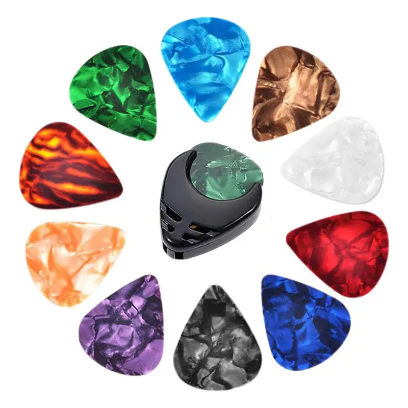 ﻿ 10pcs Bulk Guitar Picks Portable Finger Picks Multicolor Guitar Picks Self-Adhesive Electric Guitar Picks Colorful Guitar Pick