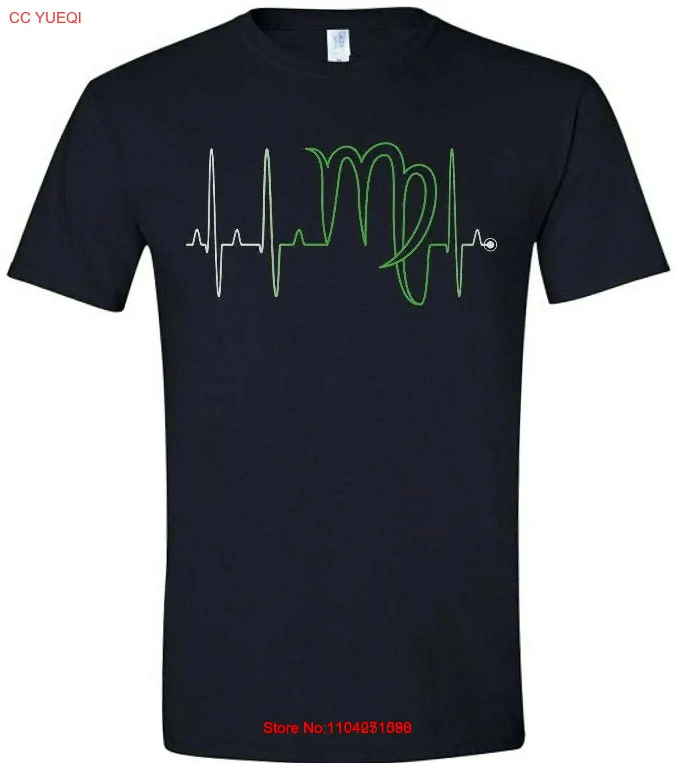 Virgo Shirt Zodiac Astrology Heartbeat EKG Shirt August September Birthday Gift