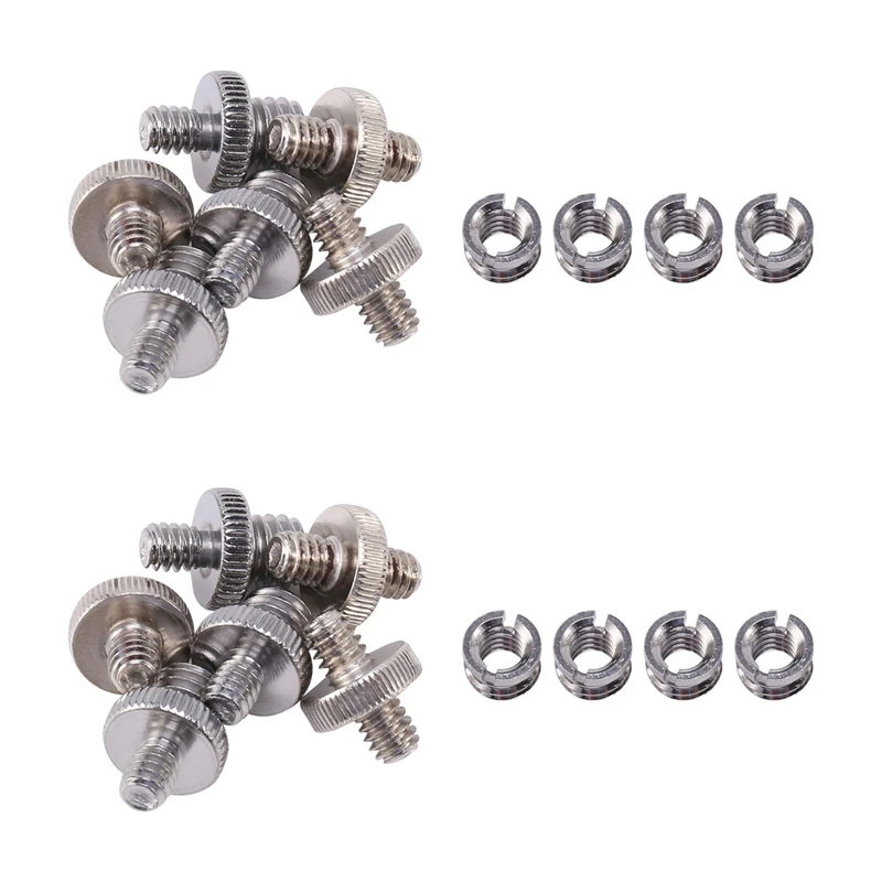 New 20 Pcs 1/4 Inch And 3/8 Inch Camera Screw Adapter Converter Threaded Mount Set