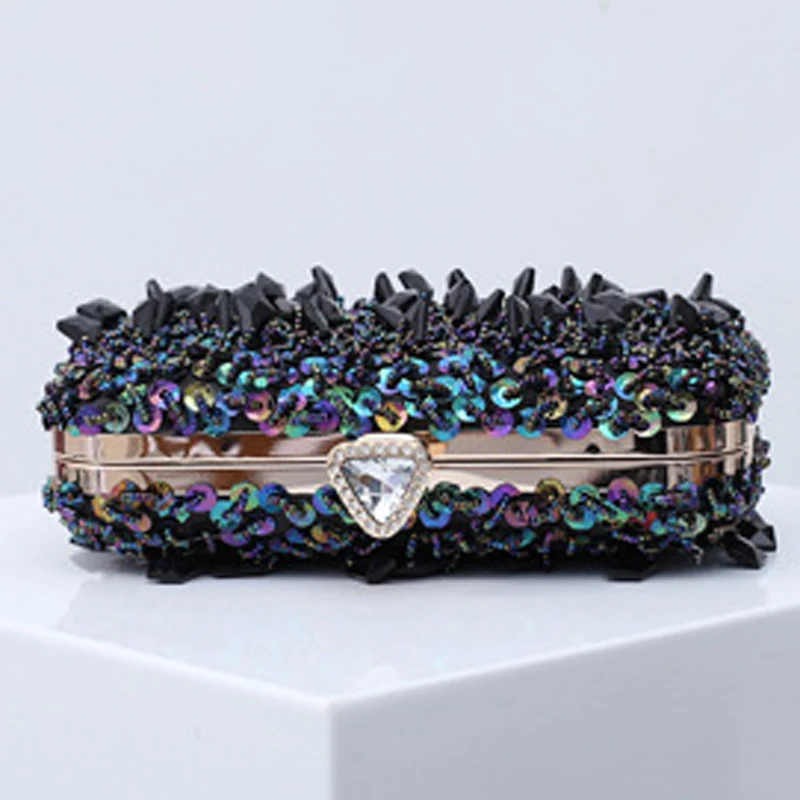 Glitter Bags for Women Evening Rhinestone Clutch Purse Luxury Designer Diamond Sequins Handbags Tassel Crossbody Shoulder Bag