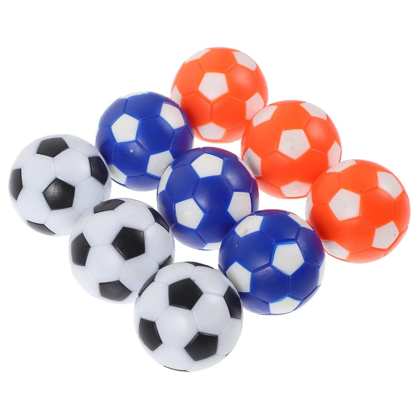 9 Pcs Children's Mini Table Football Machine Accessories 28mm Color Model Foosball Balls Soccer Replacement Game Supplies