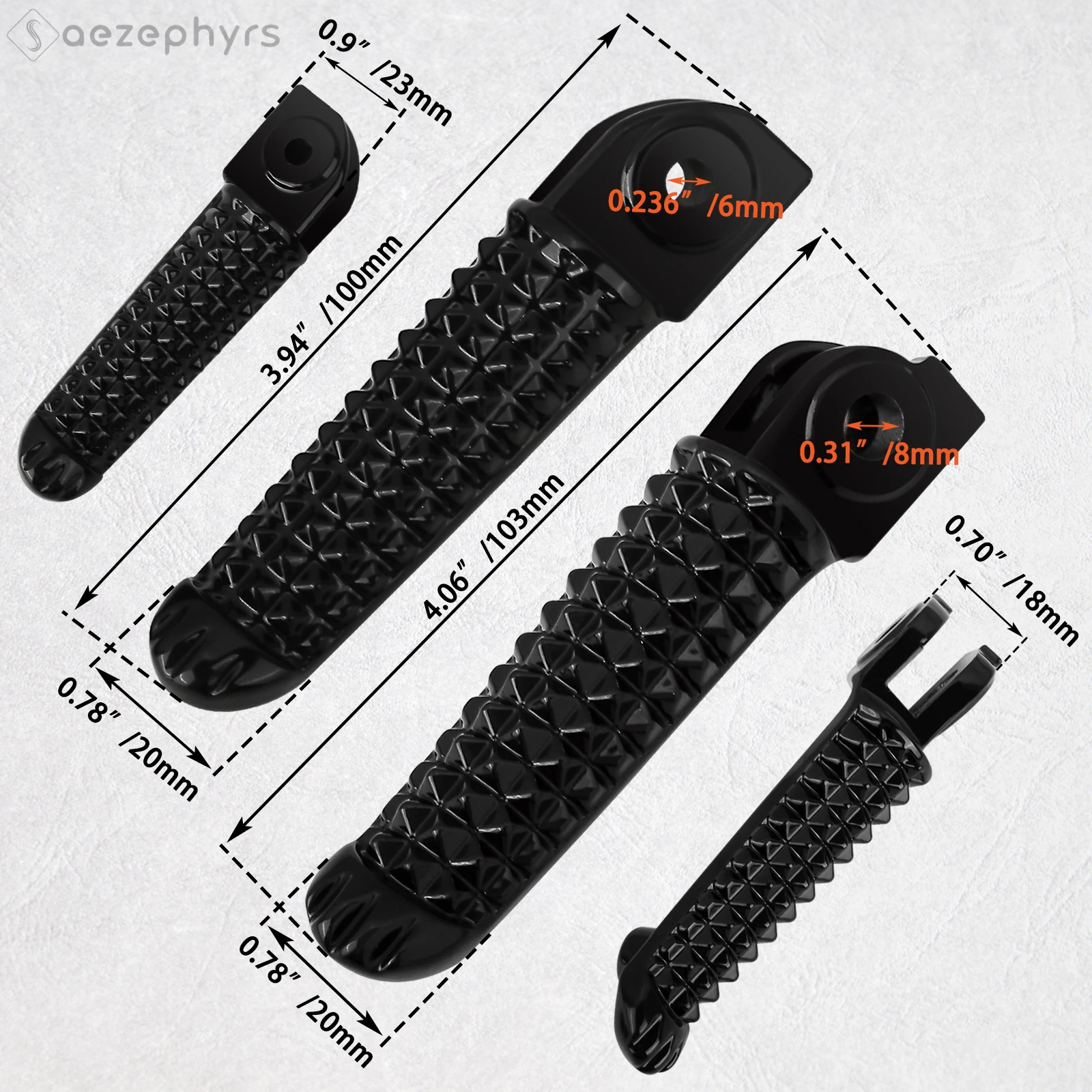 Motorcycle accessories front and rear foot pedals rider passenger foot pedals suitable for Yamaha YZF-R1M R1S R1 LE VMX1700 GP - Image 4
