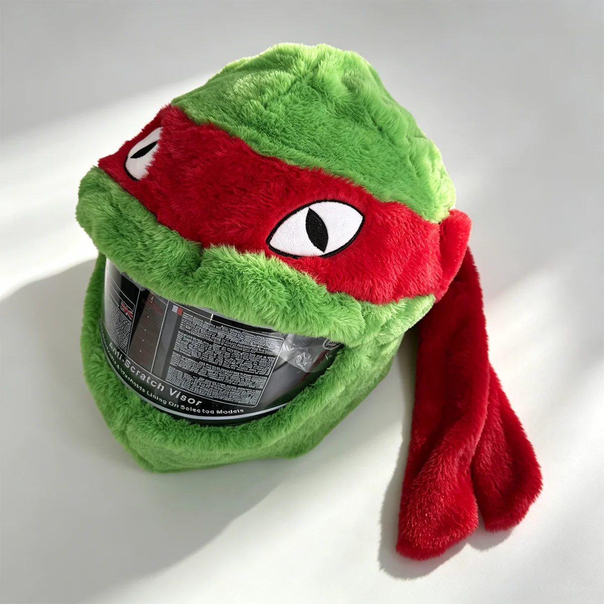 Christmas Funny Cartoon Plush Motorcycle Helmet Cover Universal Full Face Protector For Outdoor Party Personalized Gift