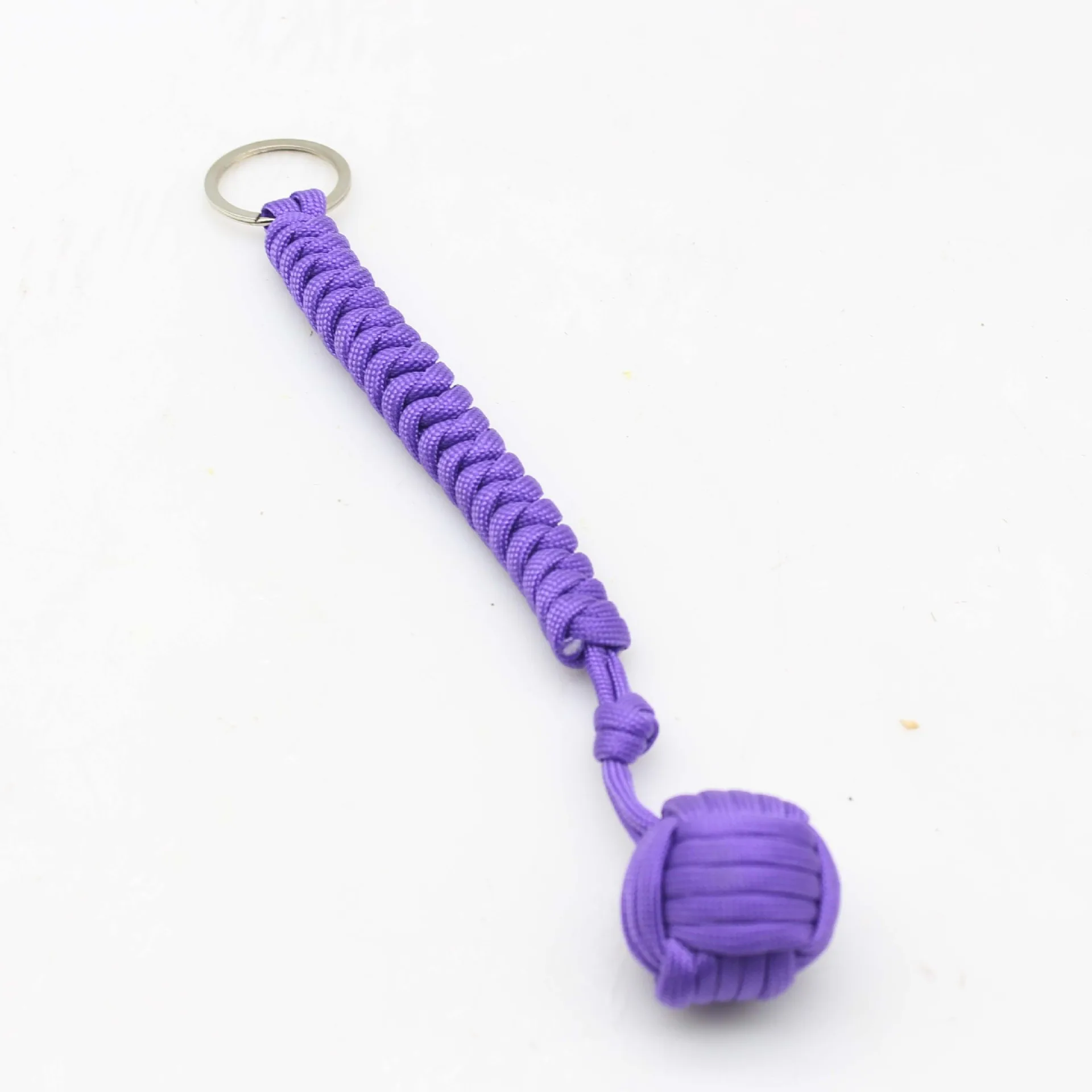 Outdoor veiligheidsbescherming Black Monkey Fist stalen kogel voor meisje met zelfverdediging Lanyard Survival sleutelhanger gebroken ramen