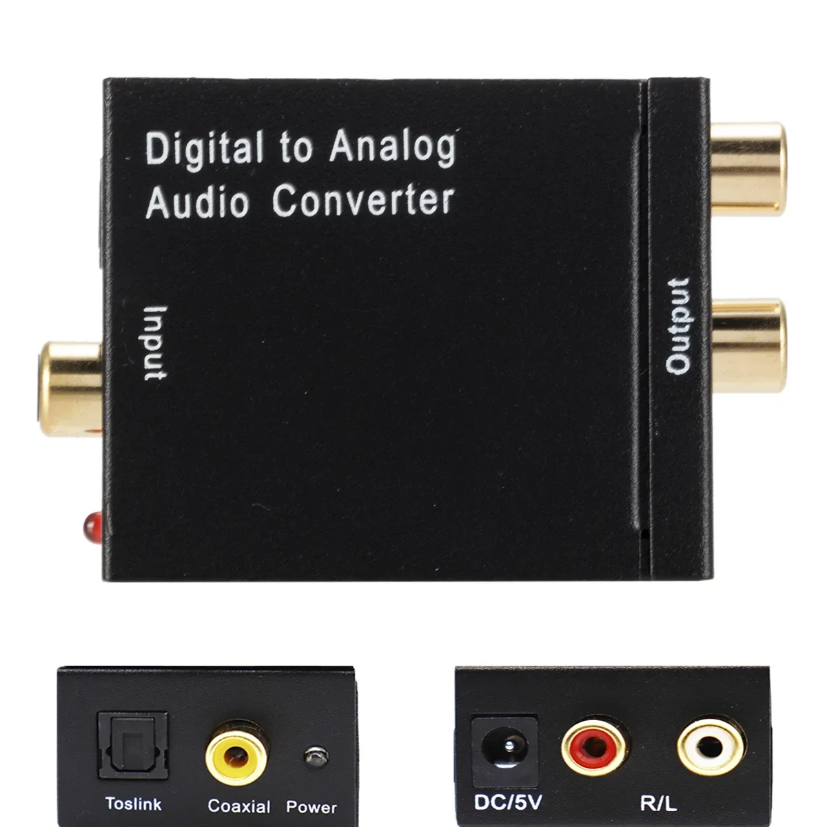 

DAC Digital To Analog Audio Converter SPDIF Optical Toslink Coaxial Signal to R/L RCA Jack Amplifier Output for HDTV PS4 Xbox