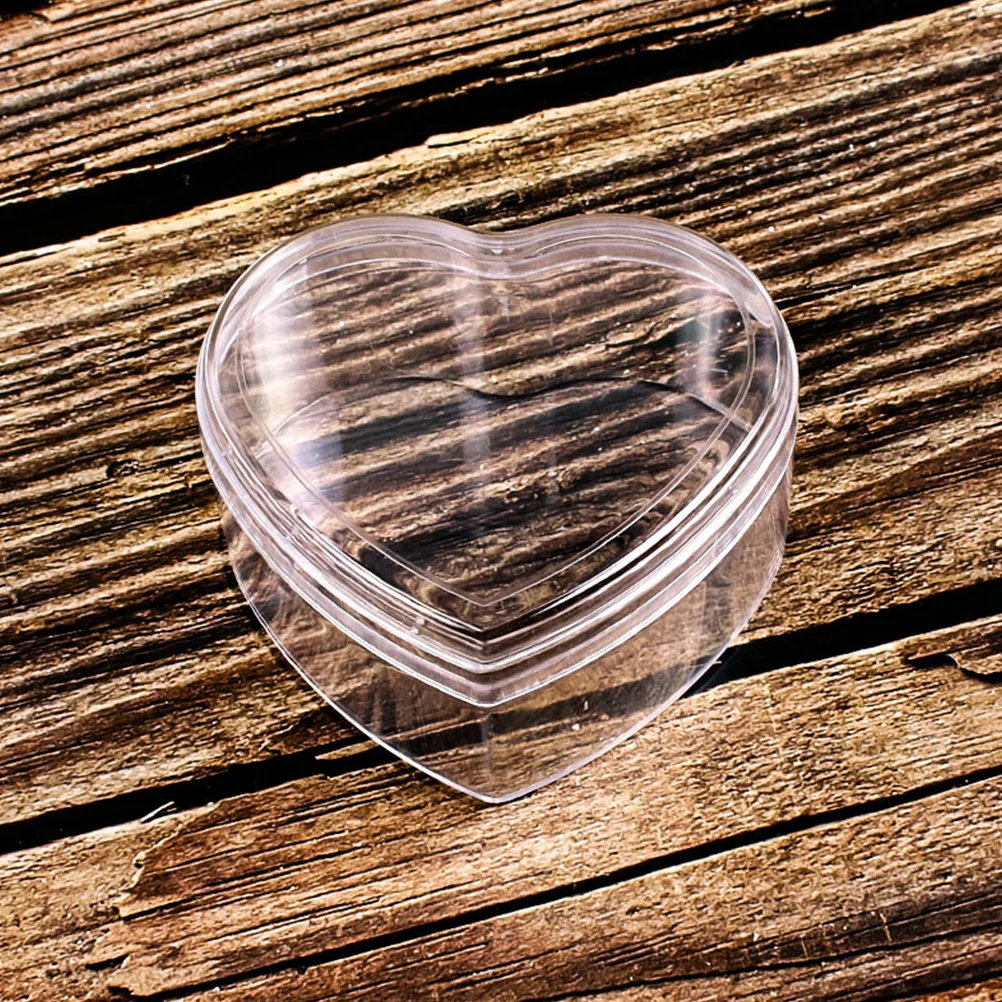 

6 Pcs Heart Shaped Box Transparent Treat Boxes Small Favor Snacks Gift Bulk Candy Packing for Gifts