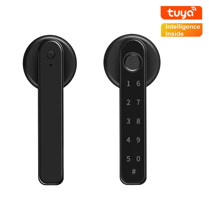 Smart Lock with Five in One Unlocking Mode for Indoor Wooden Door,Tuya Electronic Lock for Keyless Entry